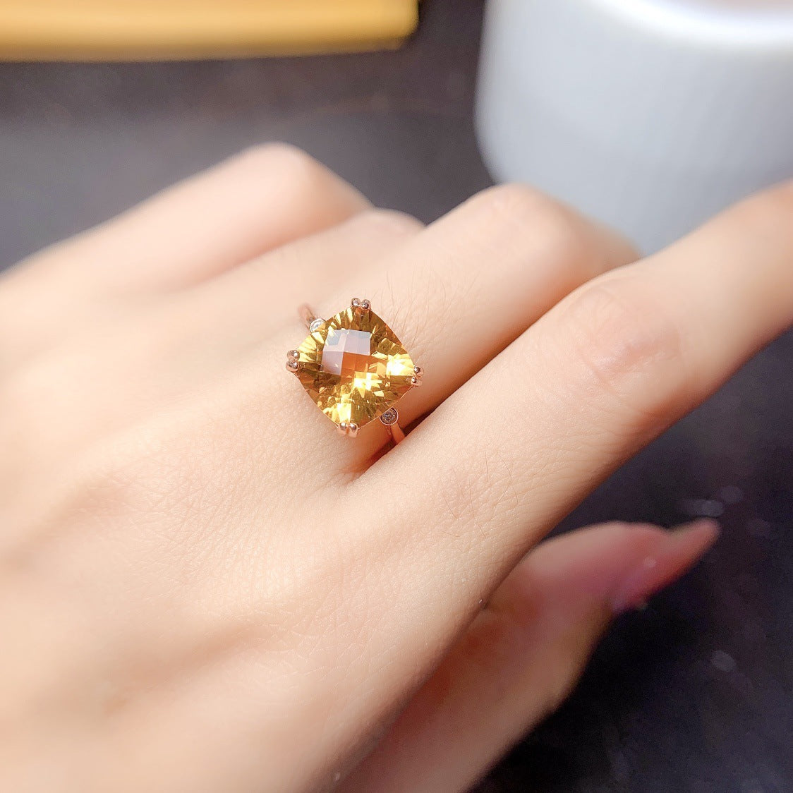 Anillos al por mayor de circón de cobre de cobre